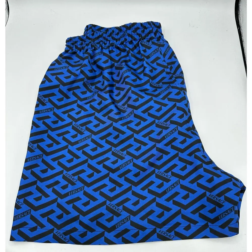 Versace geometric-print silk Pajama Shorts Size 3 US XS New with tags